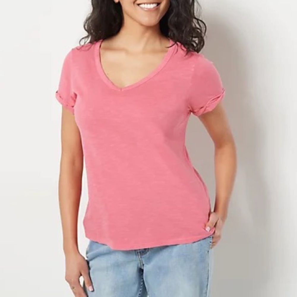 Candace Cameron Bure The Sunkissed Garment Dyed Linen Blend Tee